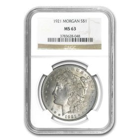 Lot #112 - 1921 Morgan Dollar MS-63 NGC