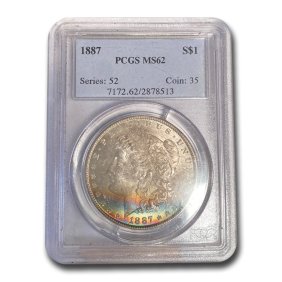 Lot #120 - 1887 Morgan Dollar MS-62 PCGS