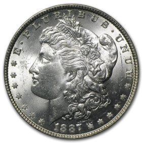 Lot #151 - 1887 Morgan Dollar MS-63